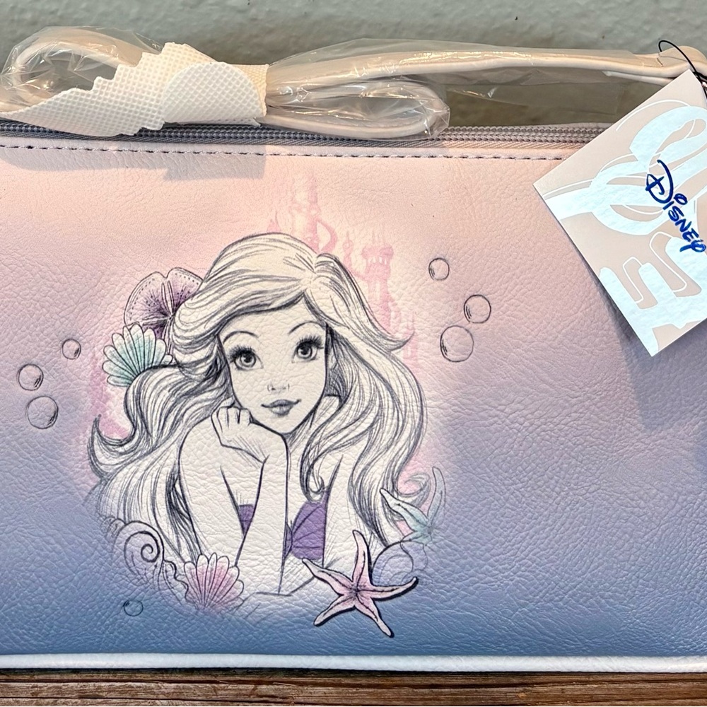 Danielle Nicole Disney Ariel Little Mermaid Purple Ombré Baguette Bag, BNWT